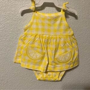 Carter's Yellow Lemon Dress and Diaper Cover Set 0-3 months